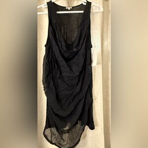 FLOUNCE WOMEN'S Black Long Top Large